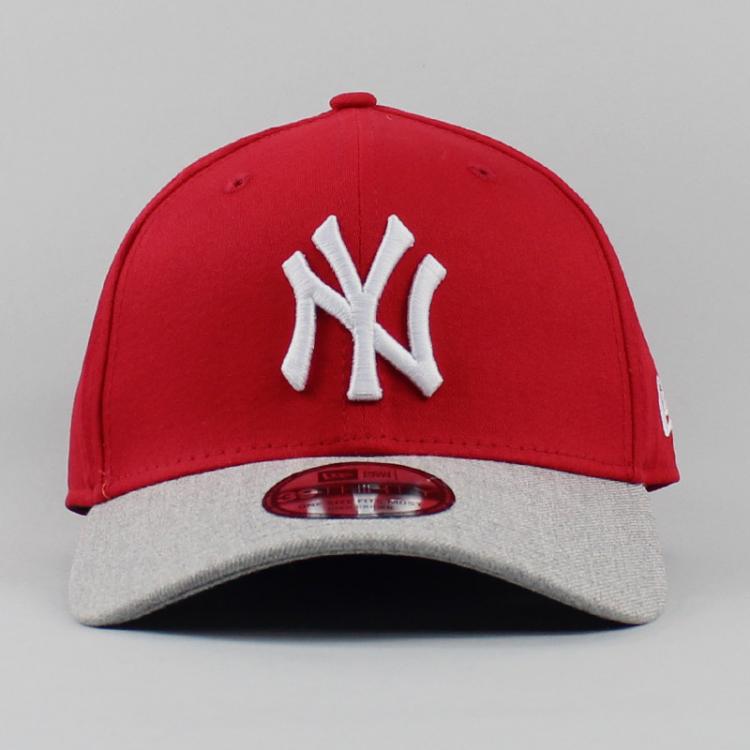 Boné New Era Aba Curva Fechado MLB New York Yankees Vermelho
