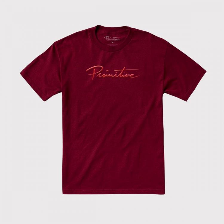 Camiseta Primitive Nuevo Puff Burgundy