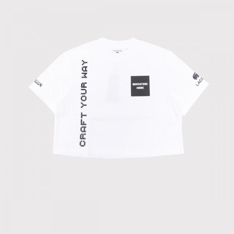 Camiseta Lacoste x Minecraft Short Organic Cotton White