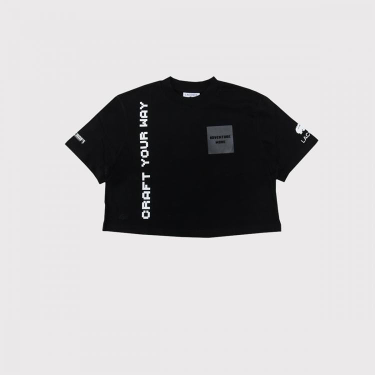 Camiseta Lacoste x Minecraft Short Organic Cotton Black