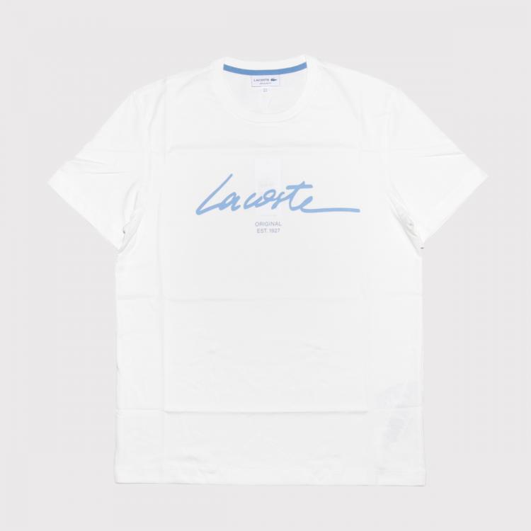 Camiseta Lacoste Signature White