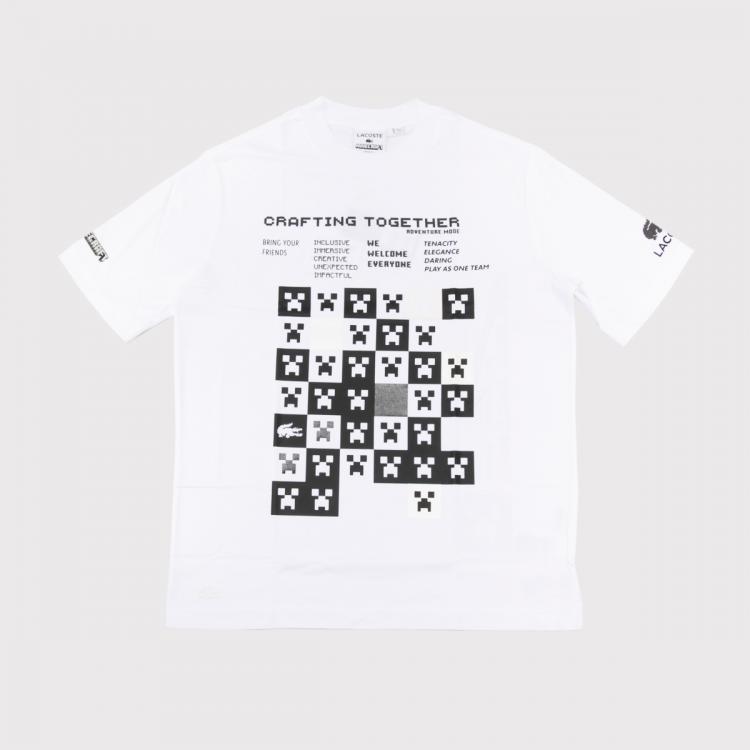 Camiseta Lacoste x Minecraft Loose Fit White