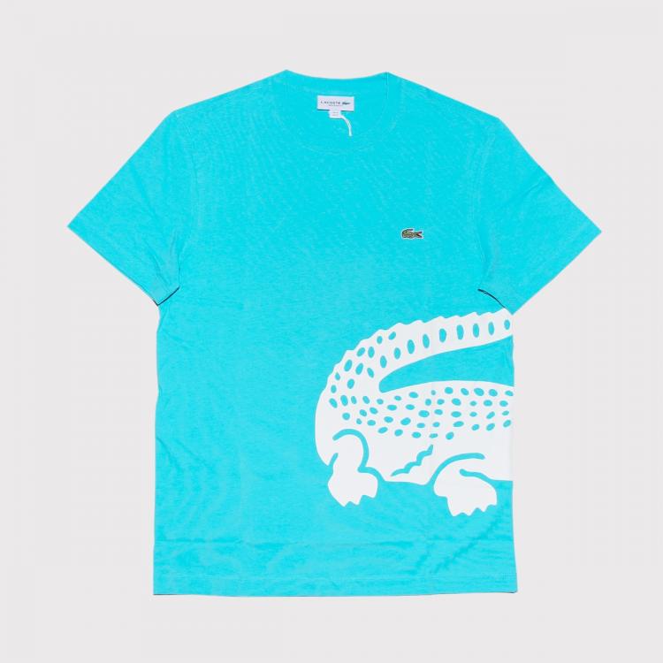 Camisa Lacoste Big Logo Crocodilo Azul