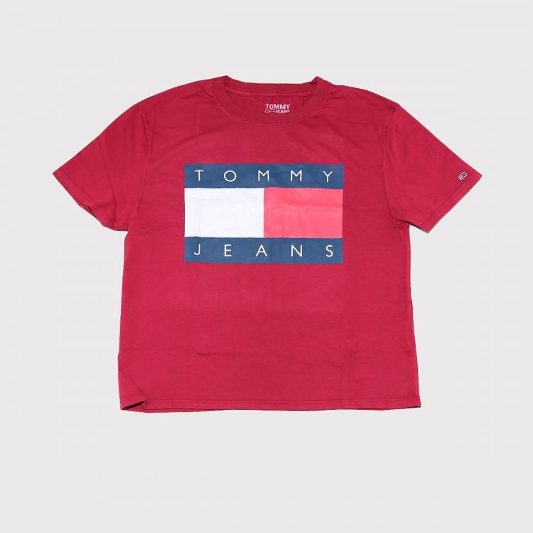 Camiseta Tommy Jeans Feminina Bordo