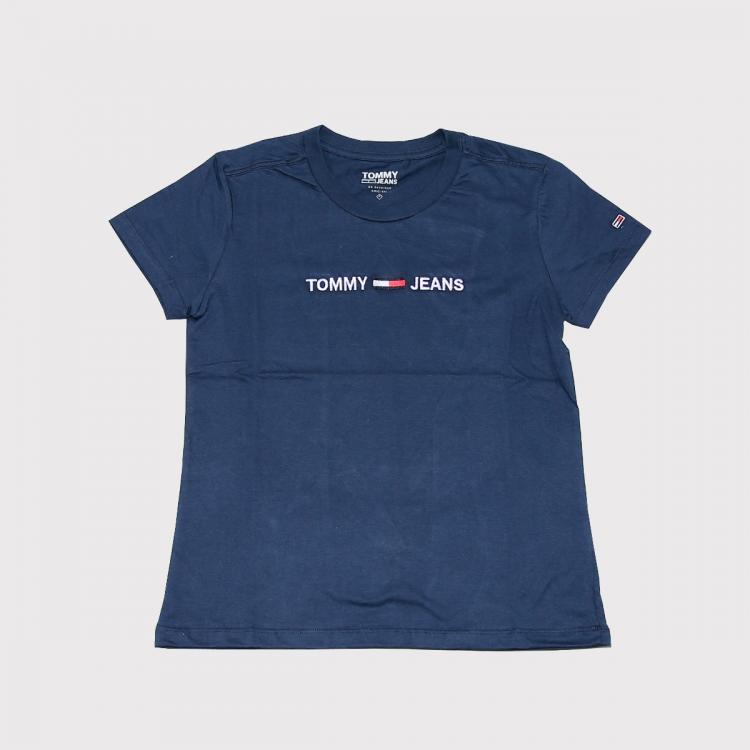 Camiseta Tommy Jeans Linear Logo Azul