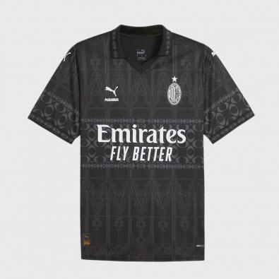 Camisa Puma x AC Milan x PLEASURES Men's Football Jersey ''Black-Asphalt''