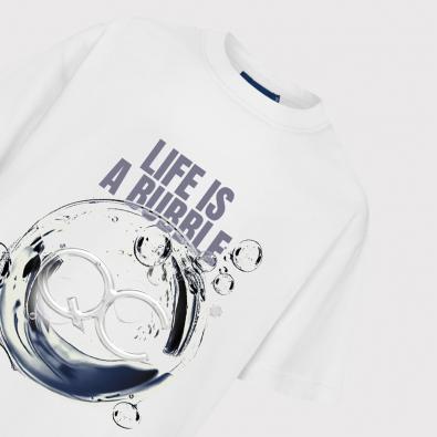 Camiseta Quadro Creations Bubble Lif Boxy ''Off White''