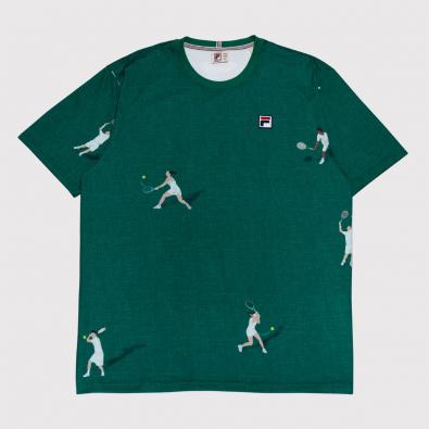 Camiseta Fila Tennis Club Men's Players ''Forest Green Patterned''