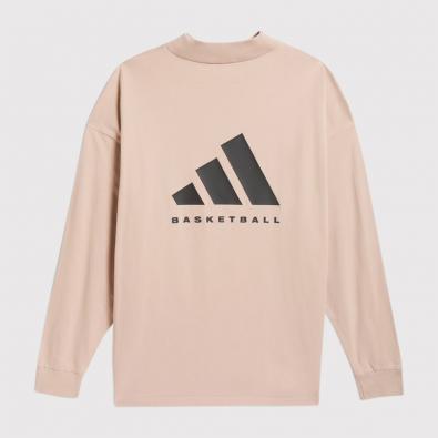 Camiseta Adidas Basketball Longsleeve Ash Pearl