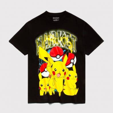 Camiseta Market x Pokémon Pikachu Electric Shock Black