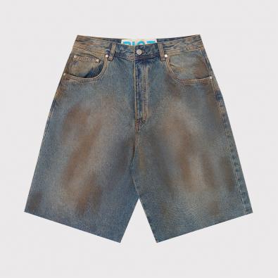 Shorts Piet Dirty Wash Denim Shorts Blue
